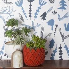 Load image into Gallery viewer, Cle Elum - Denim on Denim on Cream Wallcovering