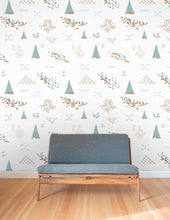 Load image into Gallery viewer, Family Reunion - Copper and Patina on Cream Wallcovering