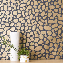 Load image into Gallery viewer, Hoya - Gold on Charcoal Wallcovering