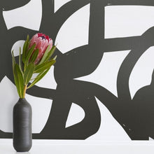Load image into Gallery viewer, Le Freak - Gunmetal on Cream Wallcovering