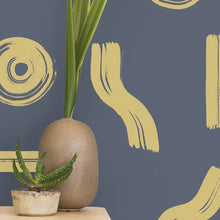 Load image into Gallery viewer, Maxi - Gold on Charcoal Wallcovering