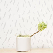 Load image into Gallery viewer, Palea - Diamonds and Pearls (Pale Silver) on Cream Wallcovering