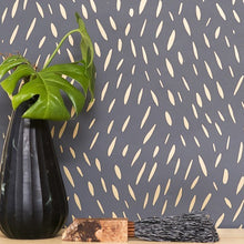 Load image into Gallery viewer, Palea - Gold on Charcoal Wallcovering