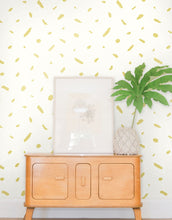 Load image into Gallery viewer, Pas De Trois - Gold on Cream Wallcovering