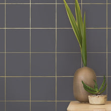 Load image into Gallery viewer, Pascal - Gold on Charcoal Wallcovering