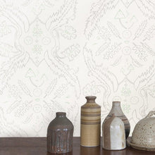 Load image into Gallery viewer, Salad Days - Quartz and Celadon on Cream Wallcovering