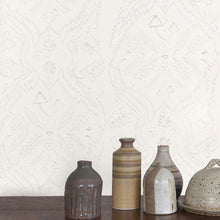 Load image into Gallery viewer, Salad Days - Quartz and Silver on Cream Wallcovering