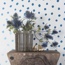 Load image into Gallery viewer, Sisters of The Sun - Blue Velvet on Cream Wallcovering