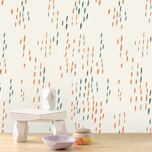 Load image into Gallery viewer, The Sou'Wester - Aquatic and Gloaming (Neon Orange) Wallcovering