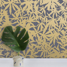 Load image into Gallery viewer, Wild Thing- Gold on Charcoal Wallcovering