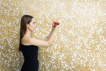 Load image into Gallery viewer, Wild Thing- Gold on Cream Wallcovering