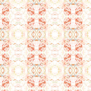 411--3 Red Peach Mint Fabric