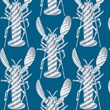 Load image into Gallery viewer, Lobster Stripe Summer Blues Wallcovering