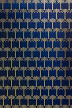Load image into Gallery viewer, Marrakech Palm - Midnight Blue Wallcovering