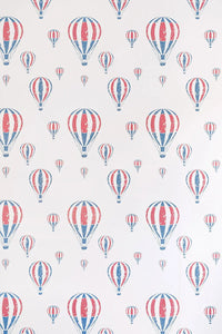 Hot Air Balloon - Red, White & Blue Wallcovering