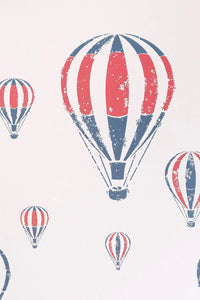 Hot Air Balloon - Red, White & Blue Wallcovering