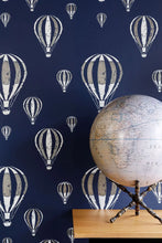 Load image into Gallery viewer, Hot Air Balloon - Midnight Blue Wallcovering