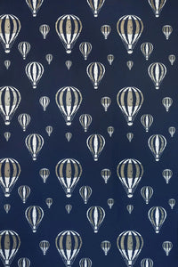 Hot Air Balloon - Midnight Blue Wallcovering