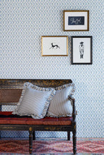 Load image into Gallery viewer, Wild Strawberry Trellis - China Blue Wallcovering