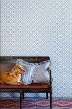 Load image into Gallery viewer, Wild Strawberry Trellis - China Blue Wallcovering