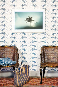 Swan Lake - Inky Blue Wallcovering