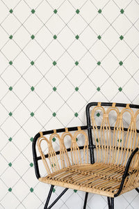 Diamond Trellis - Green Wallcovering