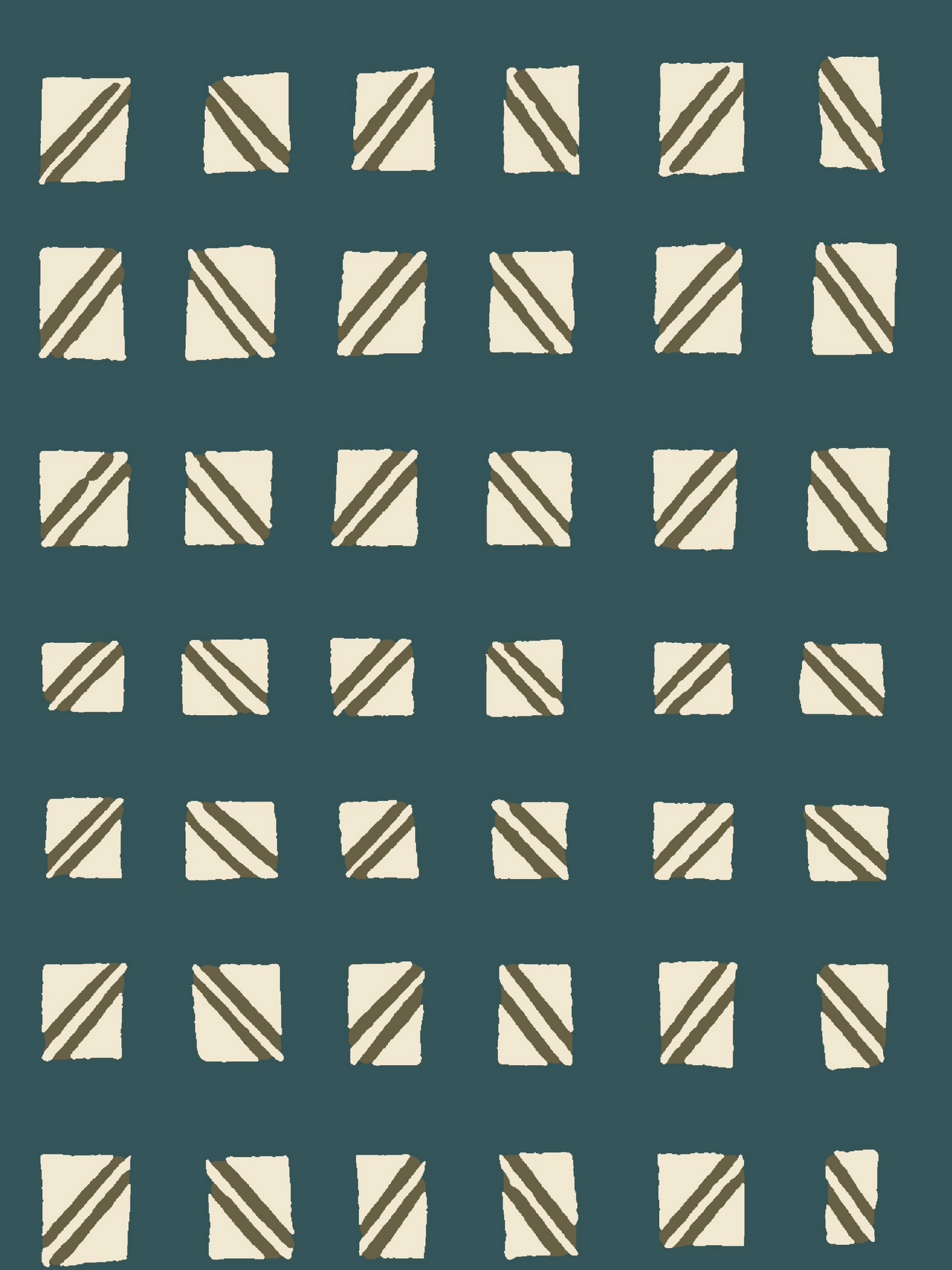 Checked Out - Teal - Grasscloth