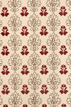 Load image into Gallery viewer, Floral Block - Chocolate Red Wallcovering