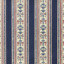 Load image into Gallery viewer, Folk Stripe - Navy Fabric
