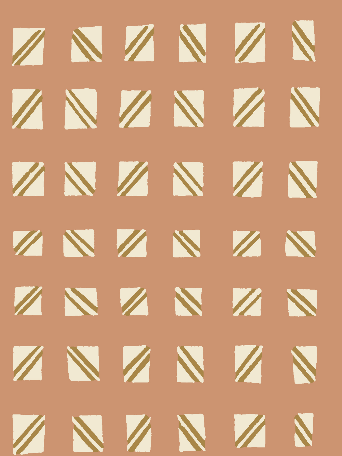 Checked Out - Terracotta - Fabric
