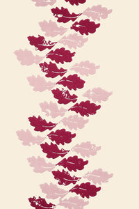 Oak Leaves - Red & Pink Wallcovering