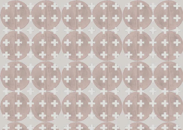 81425 Vintage Rosewood + White Non-Woven Fibre Wallcovering