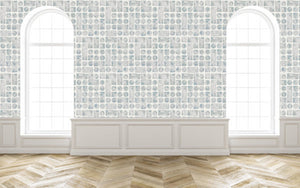 9923 Patina Blue Grasscloth Wallcovering