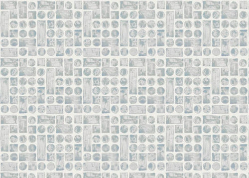 9923 Patina Blue Grasscloth Wallcovering