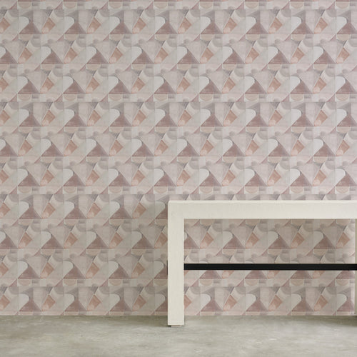 Abstract Isle Ash Rose Wallcovering