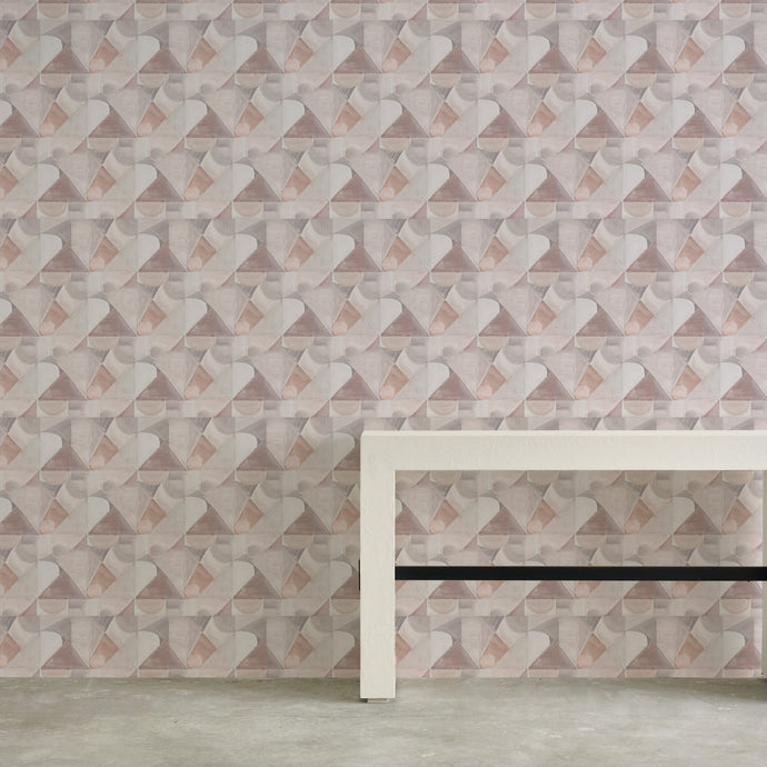 Abstract Isle Ash Rose Wallcovering