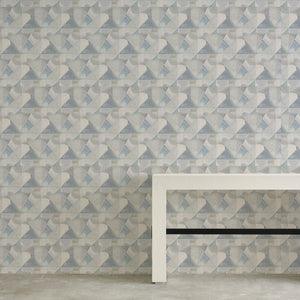 Abstract Isle Cashmere Blue Wallcovering