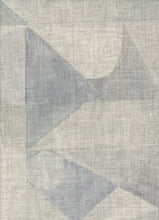 Load image into Gallery viewer, Abstract Isle Cashmere Blue Linen Fabric