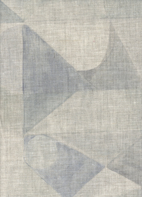 Abstract Isle Cashmere Blue Linen Fabric