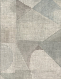 Abstract Isle Sea Glass Linen Fabric