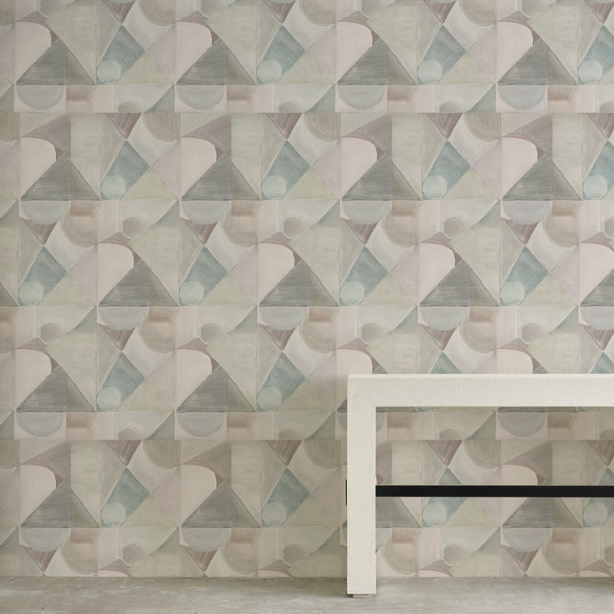 Abstract Strand Sea Glass Wallcovering