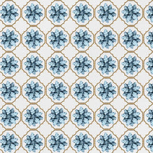 Load image into Gallery viewer, Medallion Purssian Blue Wallcovering