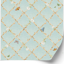 Load image into Gallery viewer, Bamboo &amp; Butterflies Grasscloth Wallcovering
