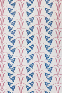 Bluebells - Blue & Raspberry Wallcovering