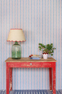 Bluebells - Blue & Raspberry Wallcovering