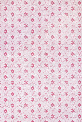 Daisy Scallops - Red & Pink Wallcovering