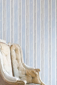 Painter's Stripe - Blue Wallcovering