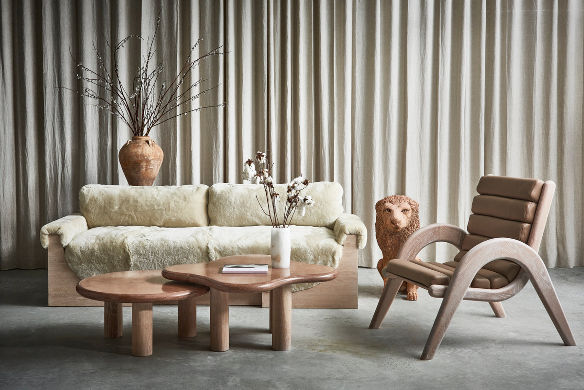 Florence Curvilinear Wood Wrapped Sofa Bradley USA