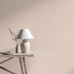 Oblique Apricot Wallcovering