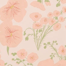 Load image into Gallery viewer, Flax Flowers - Pink on Blush Wallcovering